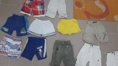 Rôzne ako nové krátke nohavice prevažne zakúpené v, 104–116