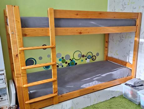 Poschodová posteľ, šírka (cm): 90,dĺžka (cm): 200