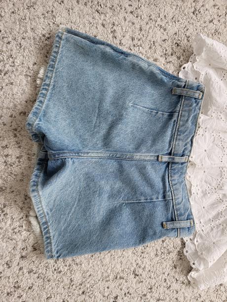 Riflove kratasy + tričko, zara,128