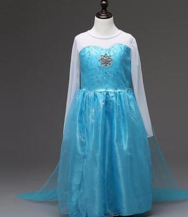 Kostým šaty elza frozen ľadové kráľovs dlhá vlečka,