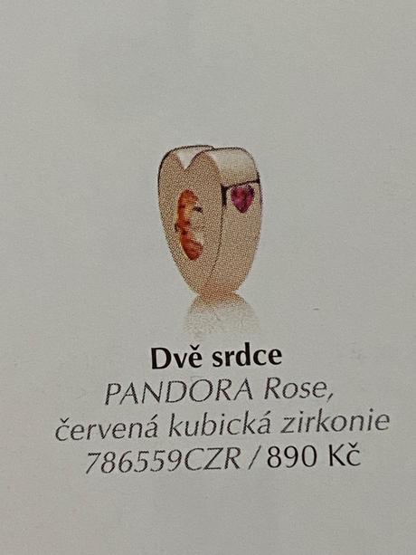 Pandora korálky srdiečka, pandora