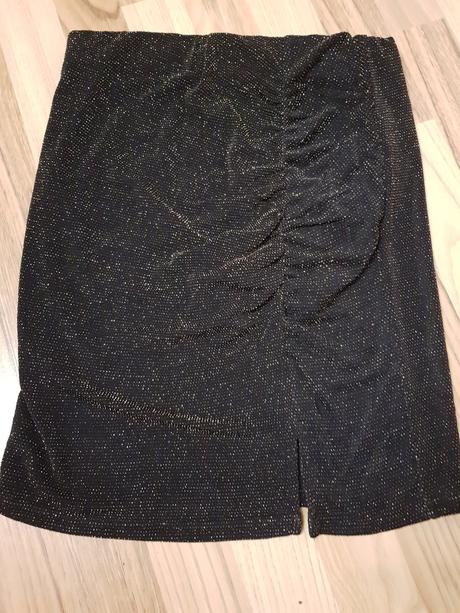 Zlatá asymetrická minisukňa, promod,xs