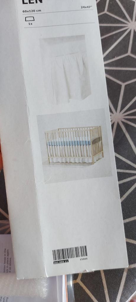 Biela záclonka na postielku, šírka (cm): 60,dĺžka (cm): 120