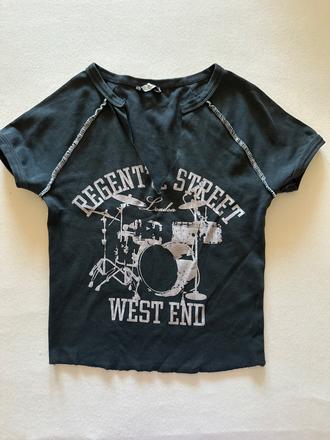 Crop tričko, bershka,s