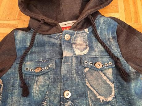 Zateplená dievčenská mikino-bunda s kapucňou, xs