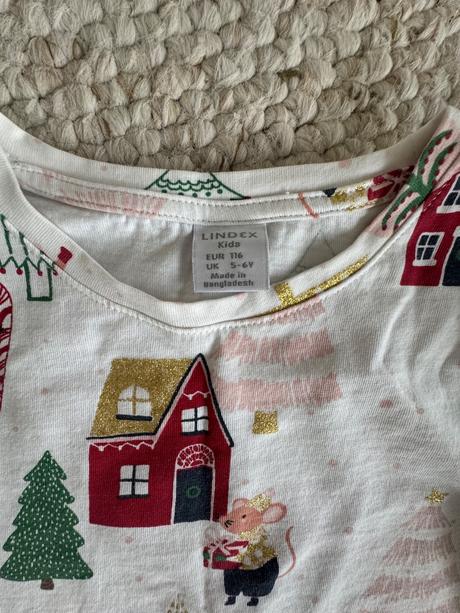 Lindex tunika vianočná s myškami, lindex,116