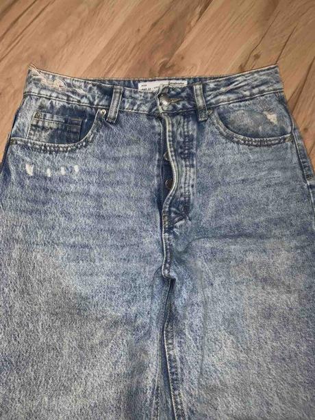 Mom jeans vysoký pás, stradivarius,36