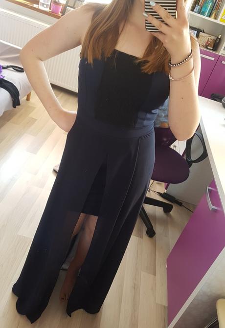 Tmavomodré šaty, s