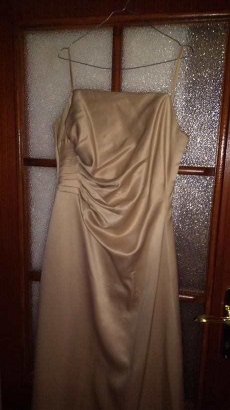 Dlhé zlato hnedé šaty, 42