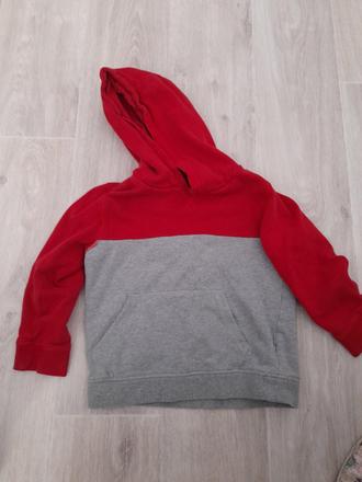 Cerveno- šedá mikina, f&f,104