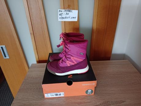 Dievčenské zimné snehule zn.merrell veľ.30, merrell,30