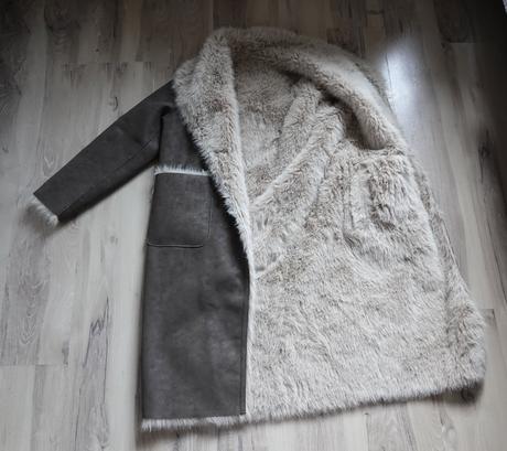 Teplý kožušinový kabát zara, zara,s