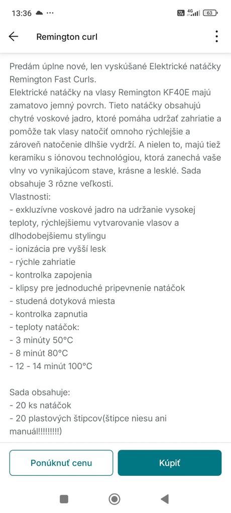 Elektrické natáčky, 