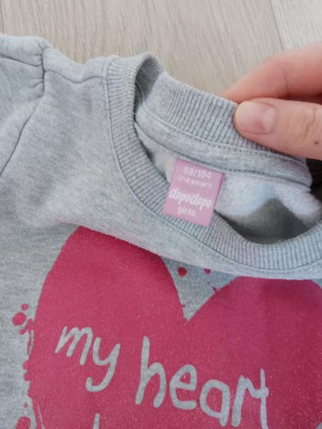 Mikina so srdiečkom, takko,98