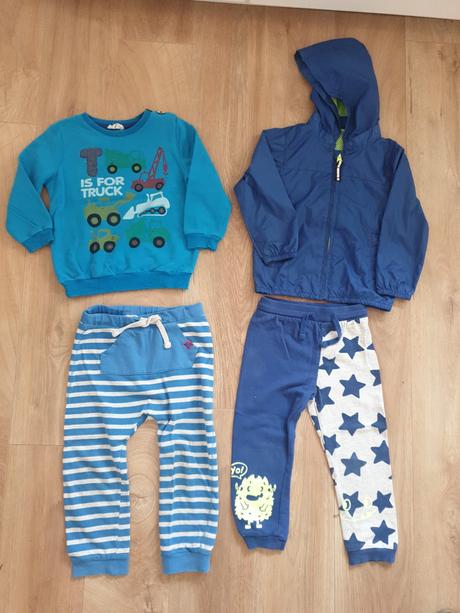 Vetrovka+teplakove nohavice+mikina 98, 86–98