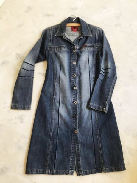 Trendový riflový kabát s/m, s