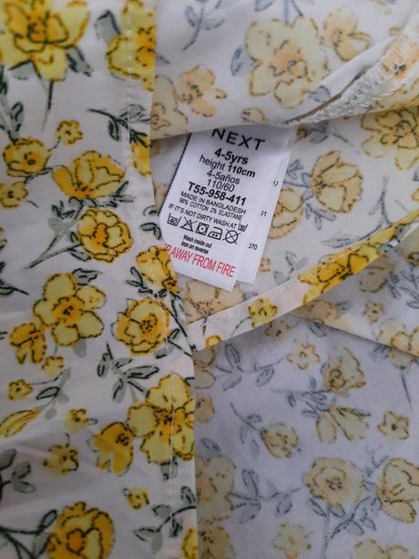 Šaty žlté kvietky next, next,110