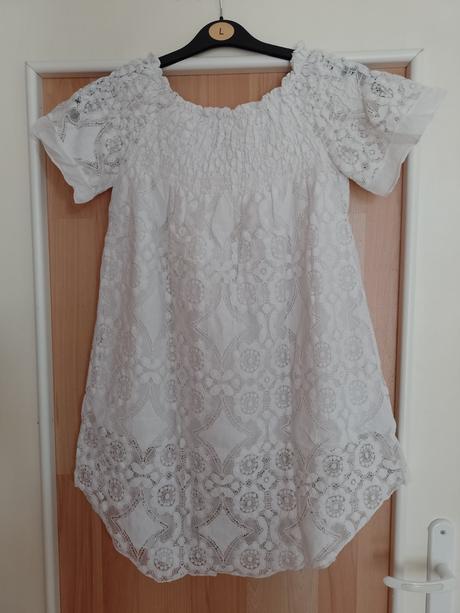 2x dámske čipkované šatočky v. s, s