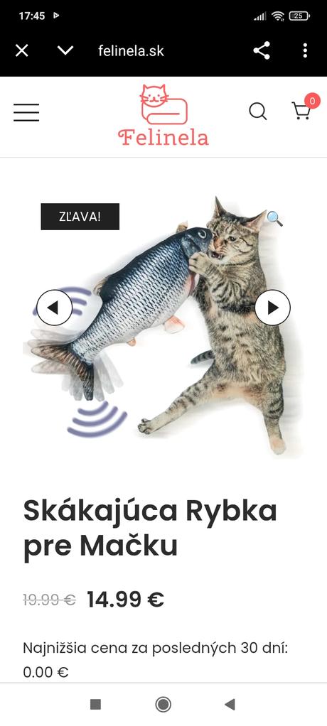 Skákací losos pre mačky,