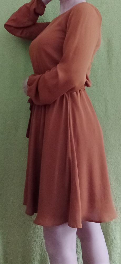 Škoricové šaty s/xs, xs