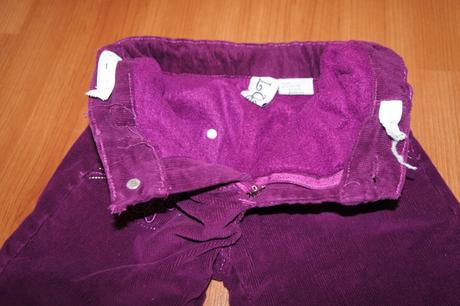 Podšité menčestrové nohavice s aplikáciou, lusa,110