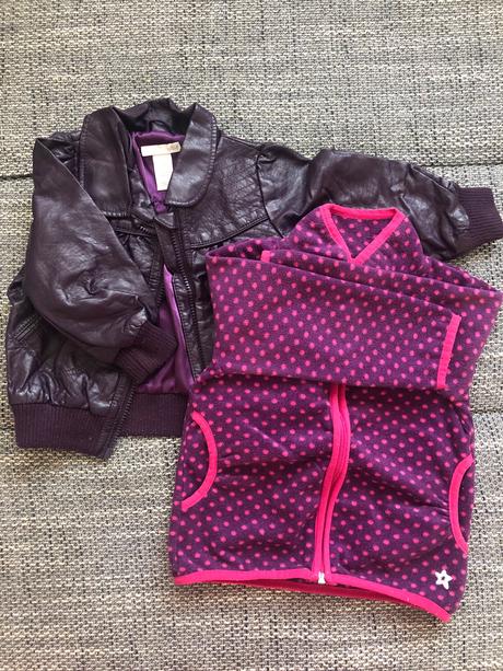 Koženková bunda+mikina, 86