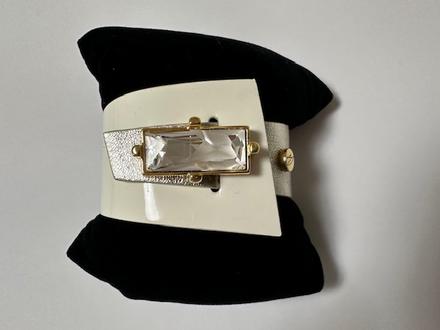 Kožený náramok bielo-zlatý cango & rinaldi, 