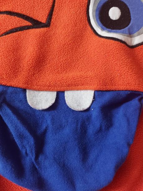 Oranžová flisova mikina - super stav, palomino,98