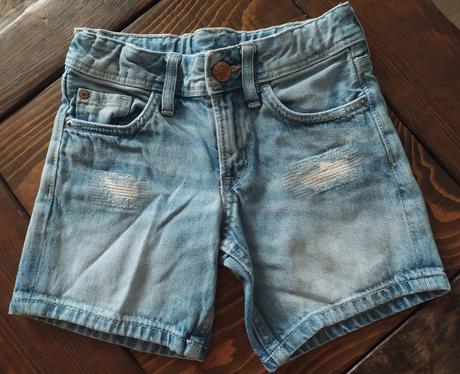 Krátke riflové nohavice, h&m,104