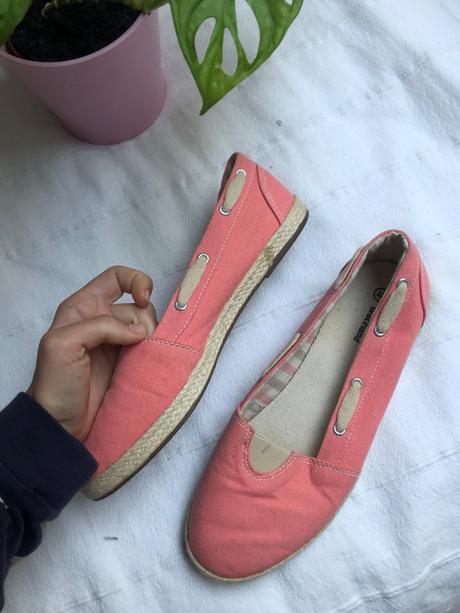Oranžové mokasíny/ lososové espadrilky, graceland,40