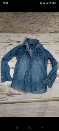 Rifľová košeľa, h&m,s