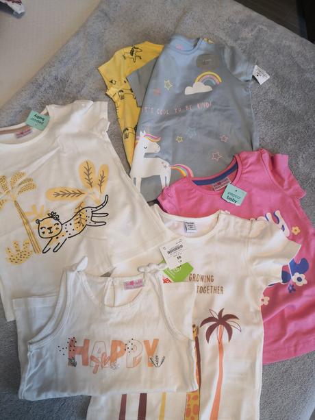 Tričká krátky rukáv 92 5ks +tielko, 92