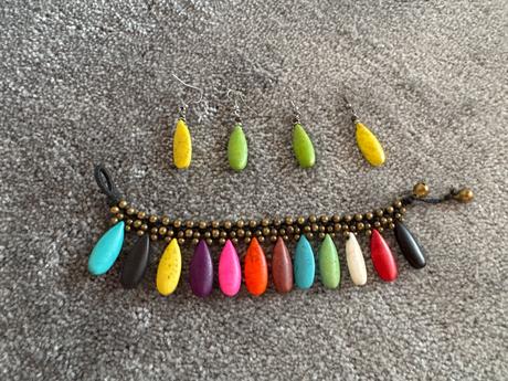 Handmade náramok a 2pary nausnic,