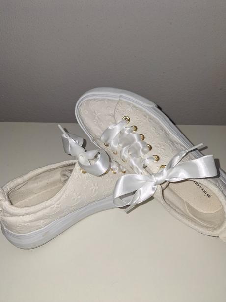 Biele madeirové tenisky, plátenky, espadrilky, zna, reserved,38
