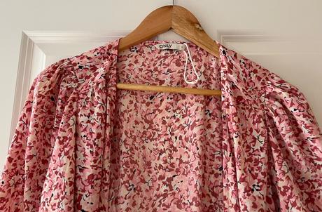 Ružové kvetované zavinovacie šaty, only, m/38, only,m