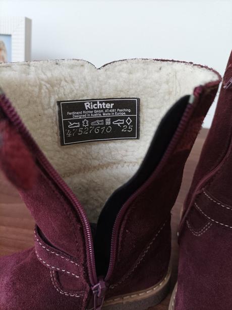 Kožené čižmy richter, richter,25