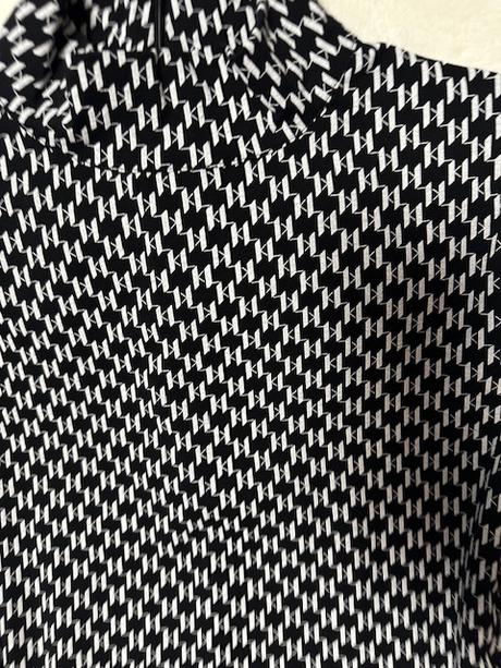 Čiernobiele tričko s monogramom karl lagerfeld, m