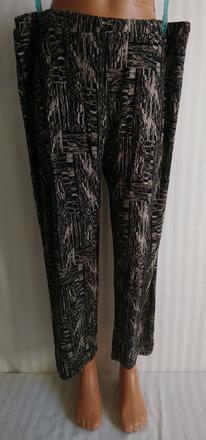 Dámske elasťáky s čiernohnedým vzorom, ovs, ovs,xxxl