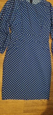 Nádherné bodkované šaty s vreckami, m