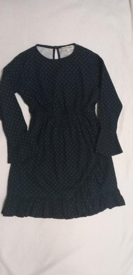 Sviatočné podšité modré bavlnené šaty 9 rokov, 128