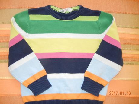 Prúžkovaný pulovrík, h&m,104