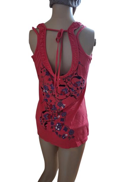 Dámske bavlnené tričko na zaväzovanie, m