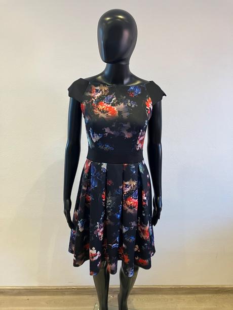 Dámske elegantné šaty kvetované orsay (s), orsay,s