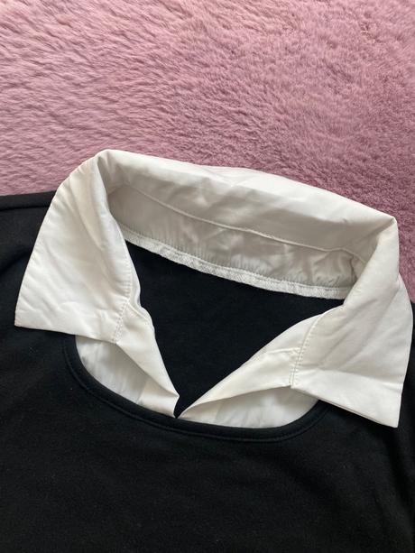 Čierny top s golierikom, m