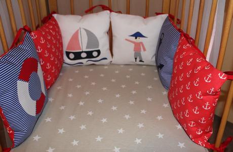 Hniezdo do postieľky námorník, šírka (cm): 60,dĺžka (cm): 120