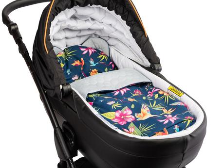 Sensillo vložka do kočíka velvet tmavo modré, 