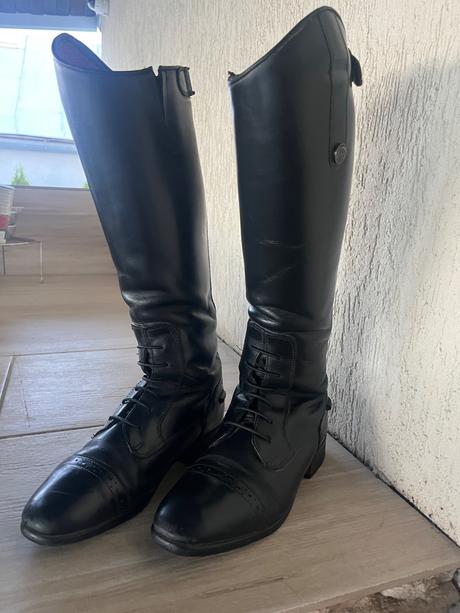Jazdecké kožené čižmy hkm valencia 37, 37