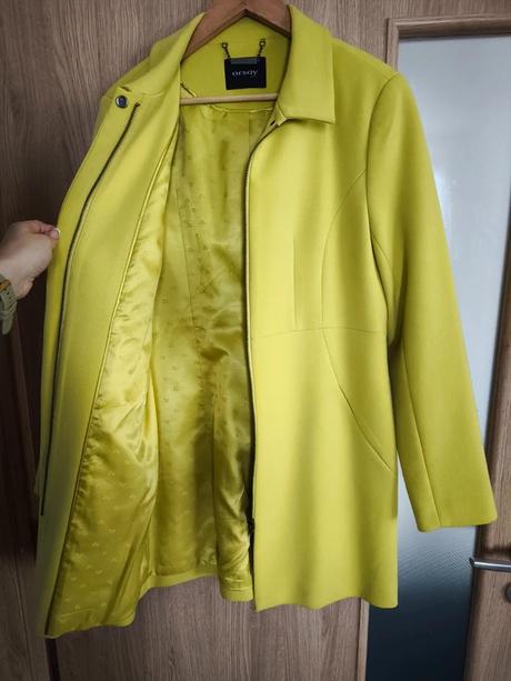 Jedinečný jarný zelenožltý kabát orsay top stav,, orsay,l