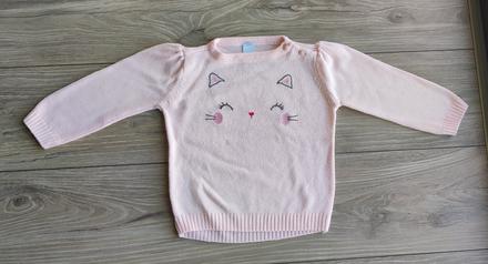 Tenký sveter mačička, baby club,92