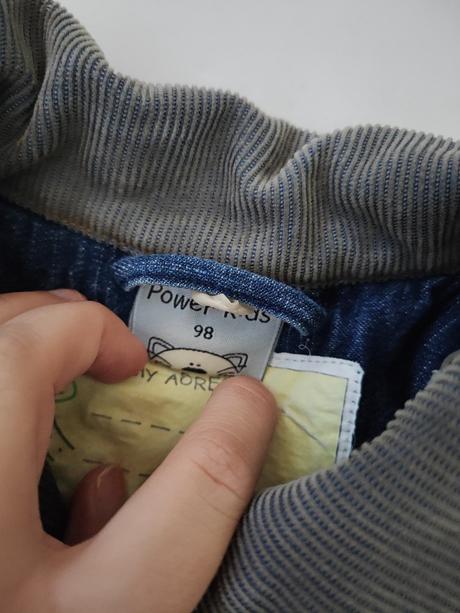 Zateplená riflová bundička, 98